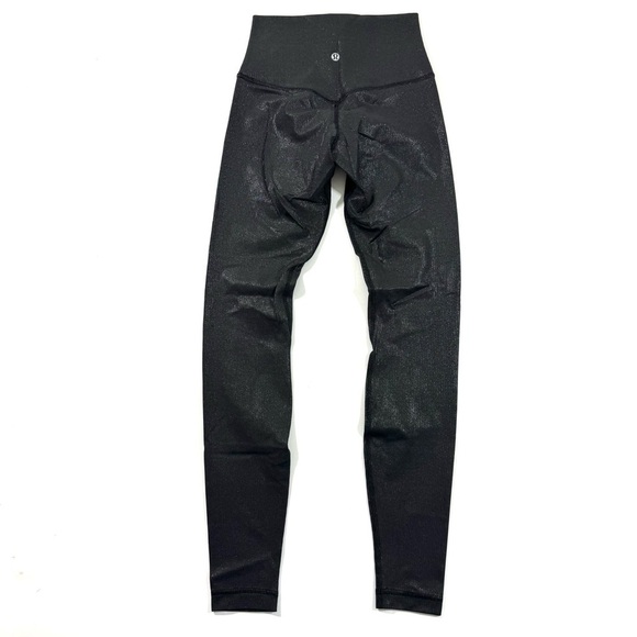 Lululemon Align High Rise Ribbed Leggings Black - Picture 2 of 8